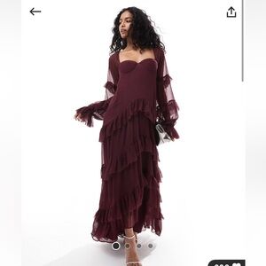 ASOS Burgundy Maxi Dress